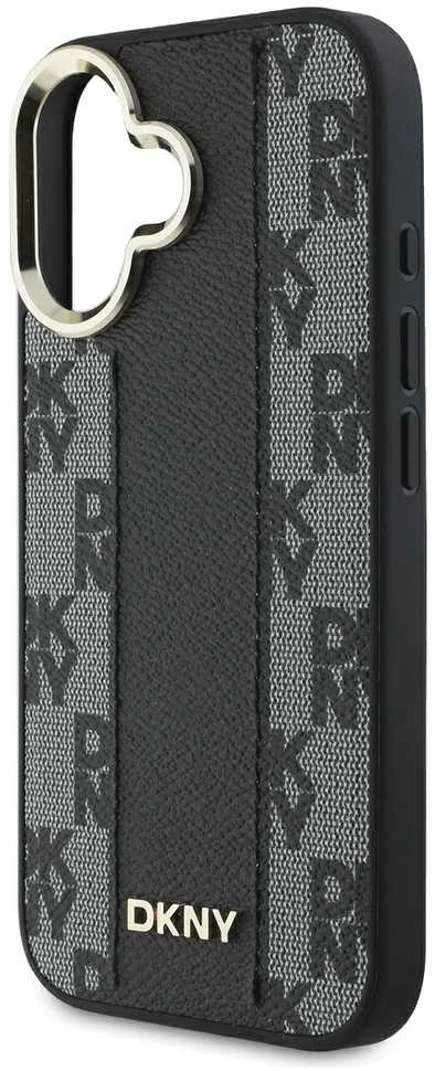 DKNY DKHMP16SPCPVSLK Apple iPhone 16 6.1″ juodos spalvos kietas dėklas Checkered Pattern Magsafe