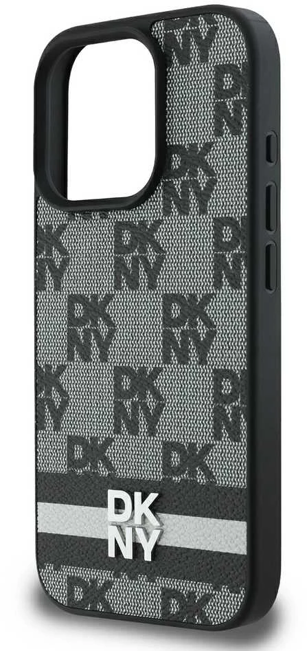 Apple iPhone 16 Pro DKNY Checkered Pattern & Printed Stripes (DKHCP16LPCPTSSK) dėklas telefonui juodos spalvos