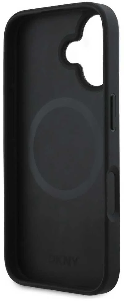 DKNY DKHMP16SPCPVSLK Apple iPhone 16 6.1″ juodos spalvos kietas dėklas Checkered Pattern Magsafe