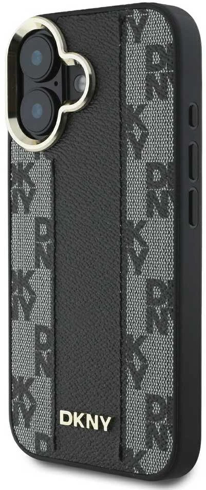 DKNY DKHMP16SPCPVSLK Apple iPhone 16 6.1″ juodos spalvos kietas dėklas Checkered Pattern Magsafe