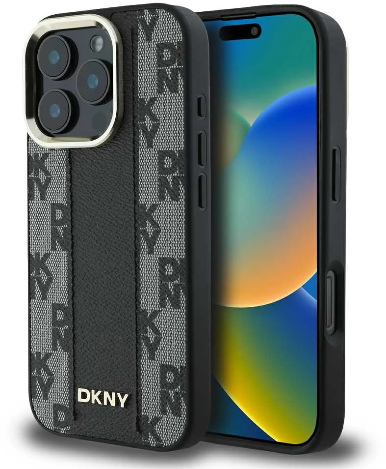 Apple iPhone 16 Pro Max DKNY Checkered Pattern MagSafe (DKHMP16XPCPVSLK) dėklas telefonui juodos spalvos