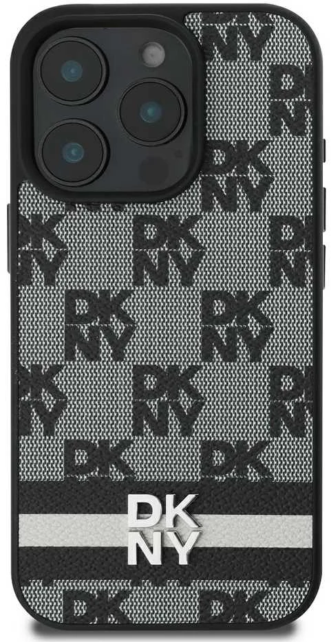 Apple iPhone 16 Pro DKNY Checkered Pattern & Printed Stripes (DKHCP16LPCPTSSK) dėklas telefonui juodos spalvos