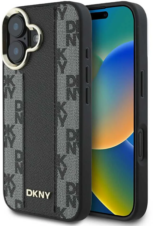 Apple iPhone 16 Plus DKNY Checkered Pattern MagSafe (DKHMP16MPCPVSLK) dėklas telefonui juodos spalvos