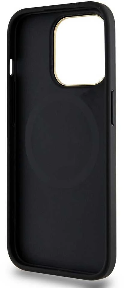 Apple iPhone 15 Pro Max DKNY Hardcase Leather Checkered Mono Pattern MagSafe (DKHMP15XPCPVSLK) dėklas telefonui juodos spalvos
