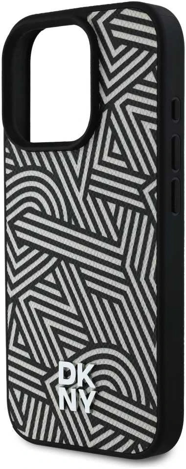 Dėklas DKNY PU odinis Crosswalk Pattern Magsafe Apple iPhone 16 Pro Ivory