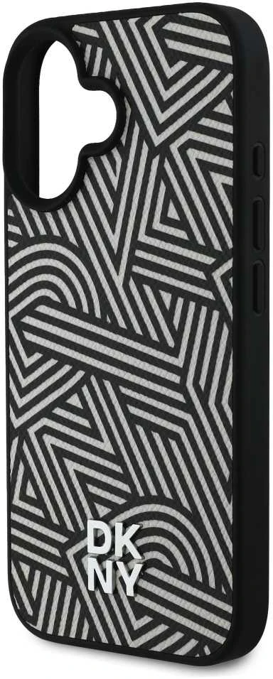 Dėklas DKNY PU odinis Crosswalk Pattern Magsafe Apple iPhone 16 Ivory