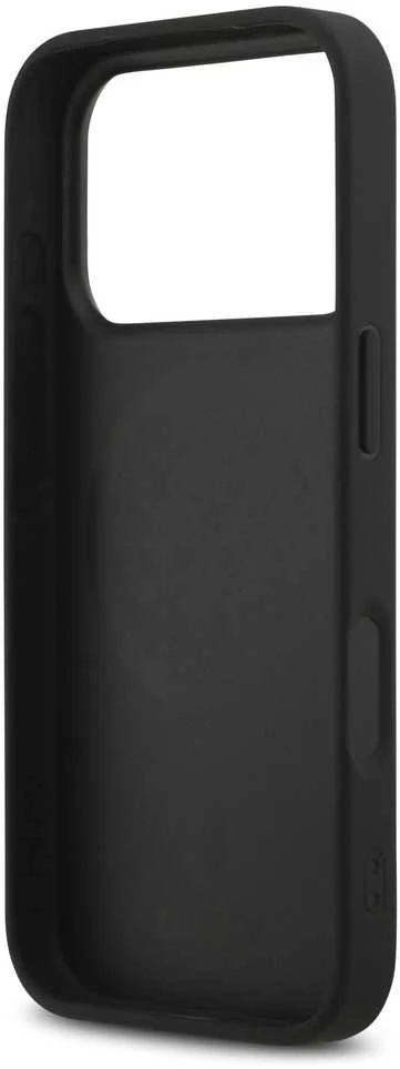 DKNY PU Leather Grid Pattern Magsafe dėklas skirtas Apple iPhone 17 Pro juodos spalvos