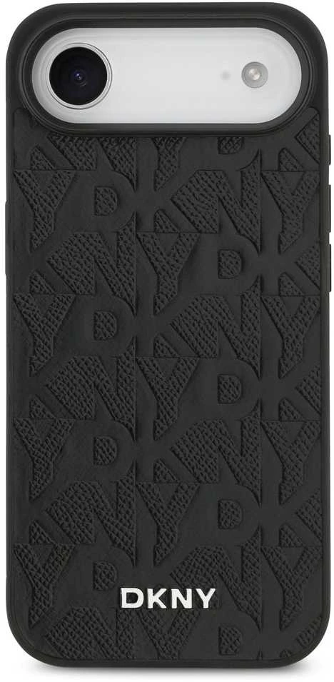 DKNY PU Leather Grid Pattern Magsafe dėklas skirtas Apple iPhone Air juodos spalvos