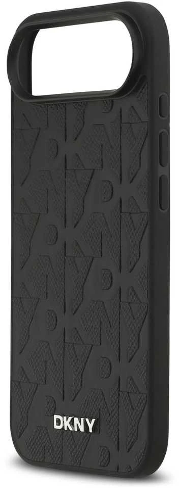 DKNY PU Leather Grid Pattern Magsafe dėklas skirtas Apple iPhone Air juodos spalvos
