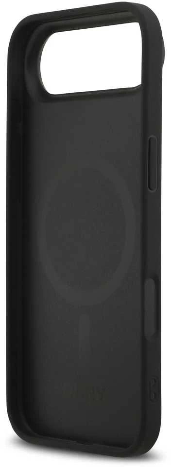 DKNY PU Leather Grid Pattern Magsafe dėklas skirtas Apple iPhone Air juodos spalvos