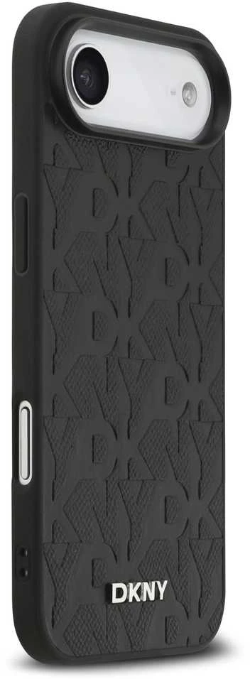 DKNY PU Leather Grid Pattern Magsafe dėklas skirtas Apple iPhone Air juodos spalvos