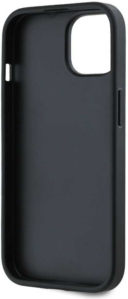 DKNY PU Leather Repeat Pattern Card Pocket dėklas telefonui Apple iPhone 14 juodos spalvos