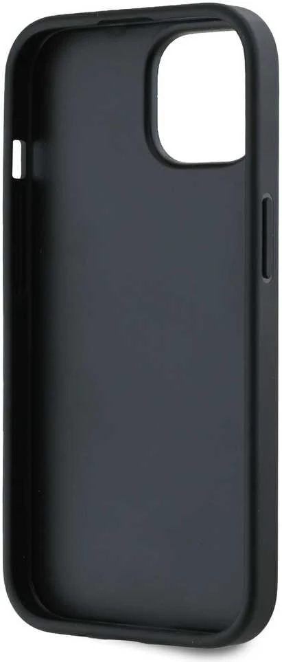 DKNY PU Leather Repeat Pattern Card Pocket dėklas telefonui Apple iPhone 15 juodos spalvos