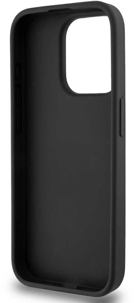 DKNY PU Leather Repeat Pattern Card Pocket dėklas telefonui Apple iPhone 15 Pro juodos spalvos