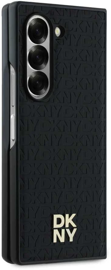 Dėklas DKNY DKHMZFD6PSHRPSK Z Fold6 F956 juodos spalvos Repeat Pattern Stack Logo