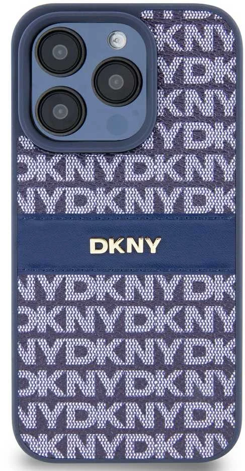 Apple iPhone 15 Pro DKNY odinis dėklas Mono Stripe & Metal Logo (DKHCP15LPRTHSLB) mėlynos spalvos