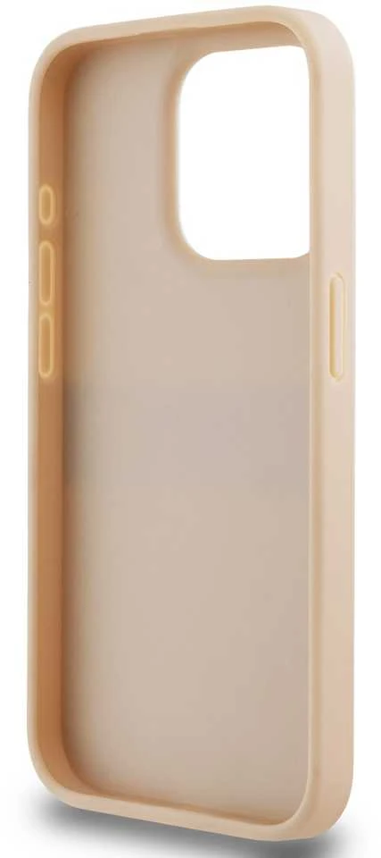 Apple iPhone 15 Pro DKNY odinis dėklas Mono Stripe & Metal Logo (DKHCP15LPRTHSLP) rožinės spalvos