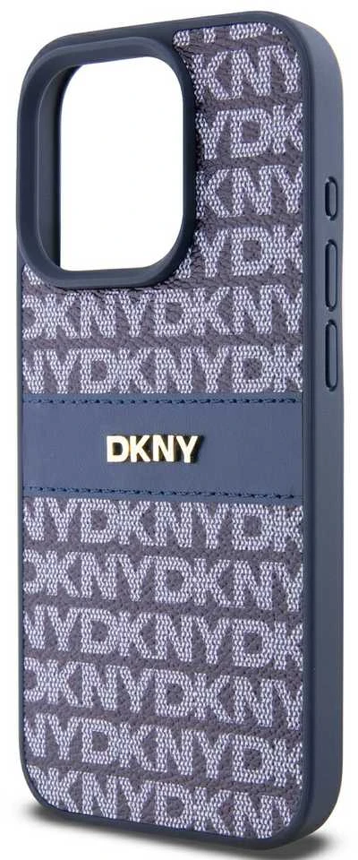 Apple iPhone 15 Pro DKNY odinis dėklas Mono Stripe & Metal Logo (DKHCP15LPRTHSLB) mėlynos spalvos