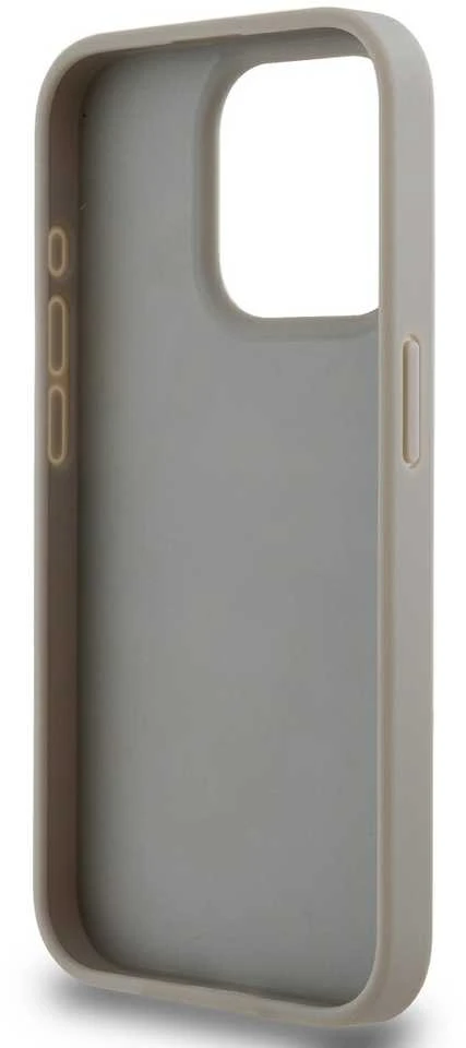 Apple iPhone 14 Pro DKNY dėklas odinis Mono Stripe & Metal Logo (DKHCP14LPRTHSLE) beige