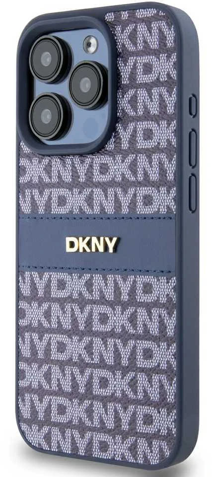 Apple iPhone 15 Pro DKNY odinis dėklas Mono Stripe & Metal Logo (DKHCP15LPRTHSLB) mėlynos spalvos