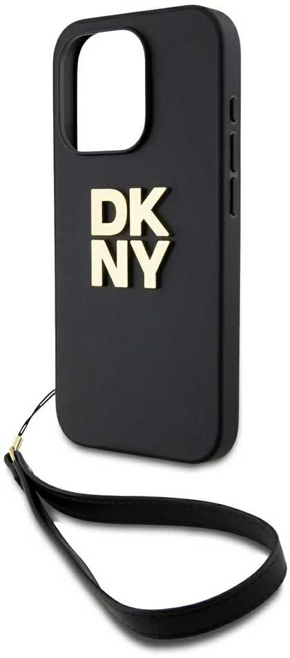 Apple iPhone 14 Pro Max DKNY Hardcase Wrist Strap Stock Logo (DKHCP14XPBSWSK) dėklas telefonui juodos spalvos