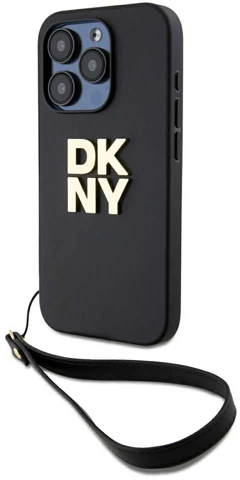 Apple iPhone 14 Pro DKNY Hardcase Wrist Strap Stock Logo (DKHCP14LPBSWSK) dėklas telefonui juodos spalvos