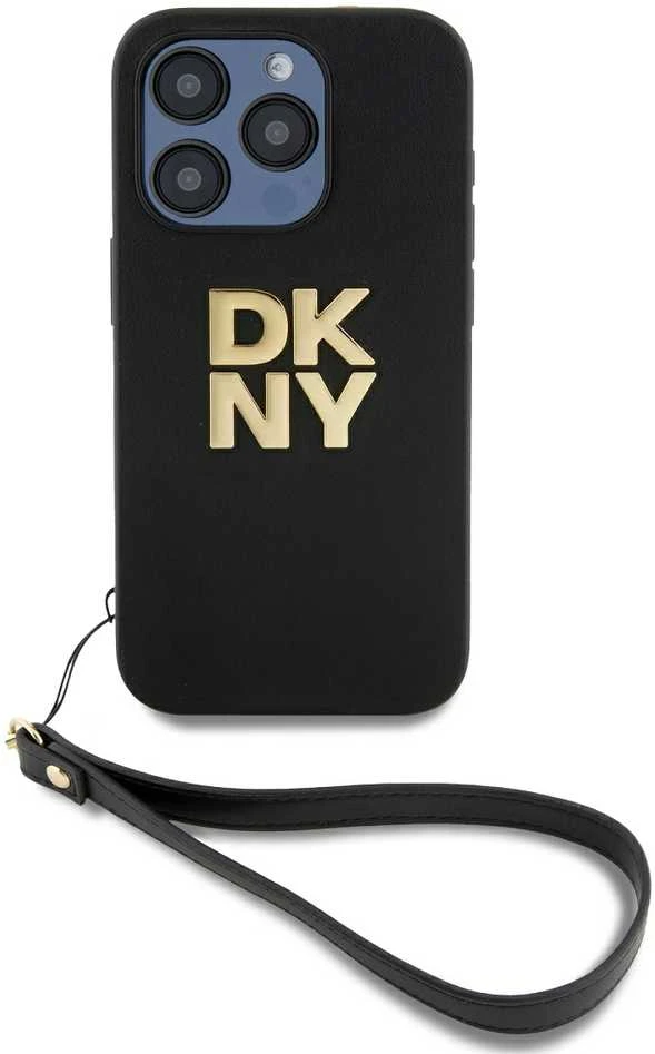 Apple iPhone 14 Pro Max DKNY Hardcase Wrist Strap Stock Logo (DKHCP14XPBSWSK) dėklas telefonui juodos spalvos