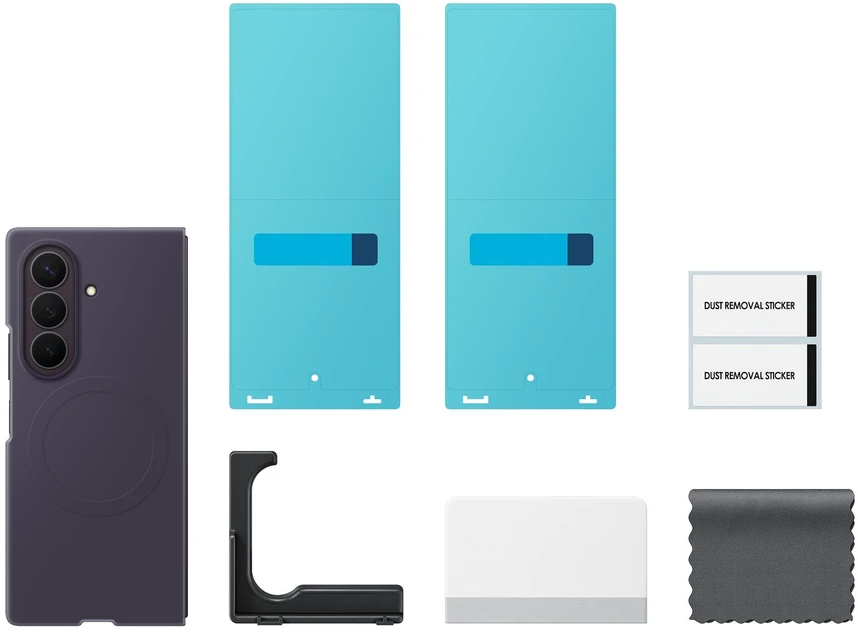 Dėklas EF976CVE silikoninis magnetas „Samsung Galaxy Fold 8 Ultra“, violetinis