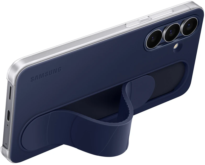 Dėklas EF-GS731CNE Samsung Standing Grip Cover for Galaxy S25 FE Dark Mėlyna (Damaged Package) (Pažeista pakuotė)