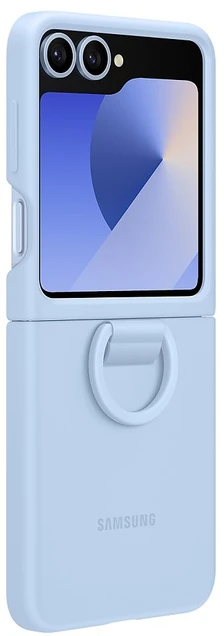 Dėklas EF-PF741TLE Samsung Silicone Cover with Ring for Galaxy Z Flip 6/7 FE Mėlyna (Damaged Package) (Pažeista pakuotė)