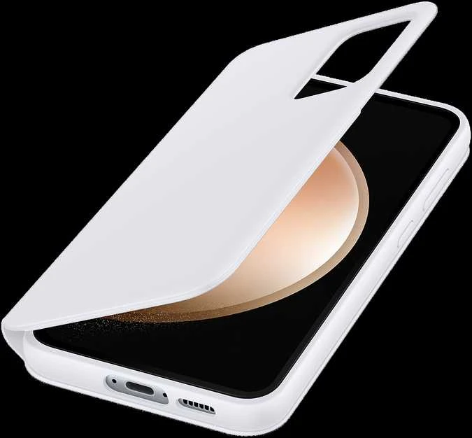 ZS711CWE Smart View piniginės dėklas Samsung Galaxy S23 FE, Baltas