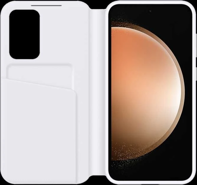 ZS711CWE Smart View piniginės dėklas Samsung Galaxy S23 FE, Baltas