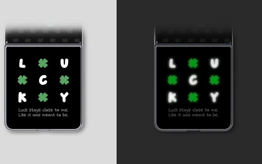 GP-FFF776CUC Samsung FlipSuit Lucky Clover Dėklas Galaxy Z Flip 8