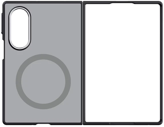 GP-FPF971HID Samsung Mirror Magnet dėklas Galaxy Z Fold 8 sidabro spalvos