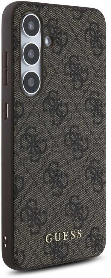 GUESS dėklas skirtas Samsung Galaxy S24 FE GUHCS24FEG4GFBR (HC PU 4G Metal Logo) rudos spalvos
