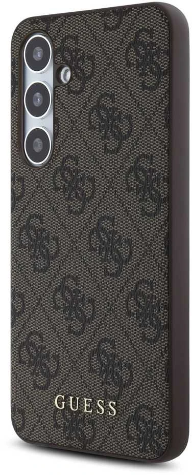 GUESS dėklas skirtas Samsung Galaxy S24 FE GUHCS24FEG4GFBR (HC PU 4G Metal Logo) rudos spalvos