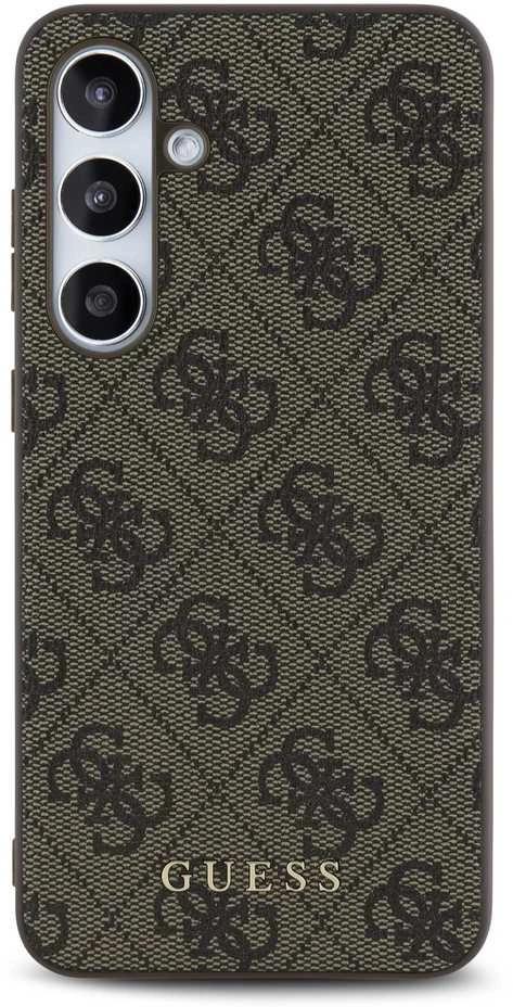 GUESS dėklas skirtas Samsung Galaxy S24 FE GUHCS24FEG4GFBR (HC PU 4G Metal Logo) rudos spalvos