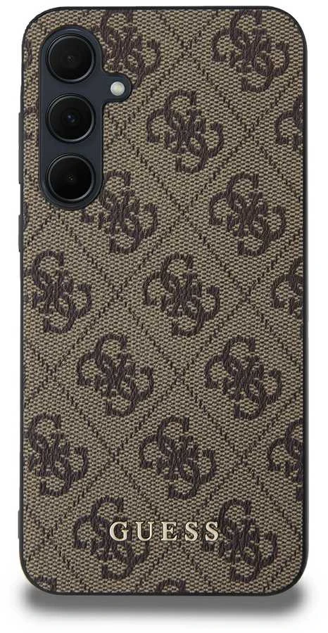 Guess GUOHCSA35G4GFBR A35 A356 rudos spalvos kietas dėklas 4G Metal Gold Logo