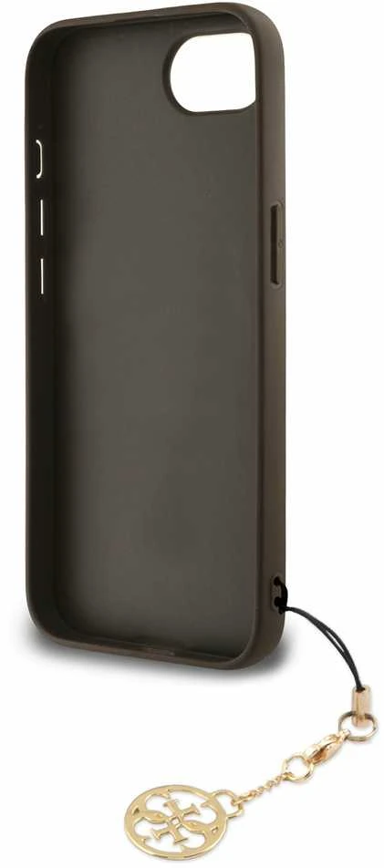 Guess 4G Charm dėklas skirtas Apple iPhone 16e Tone on Tone Brown