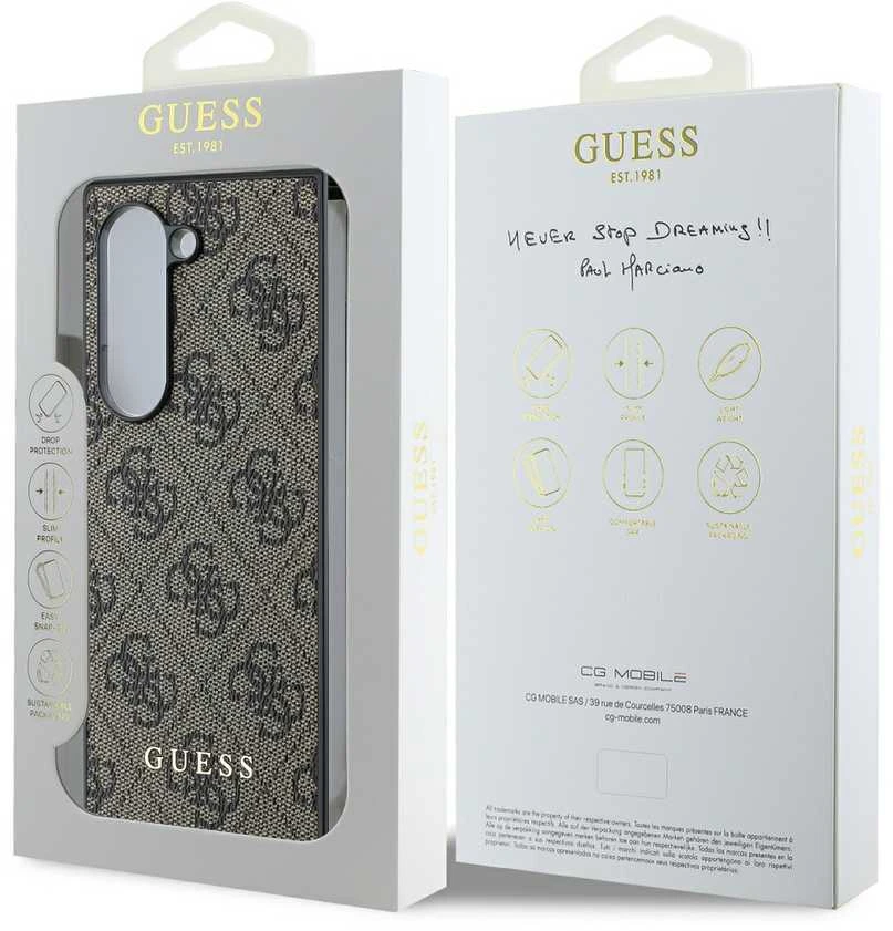 Guess 4G Charm Samsung Galaxy Z Fold6 dėklas telefonui rudos spalvos