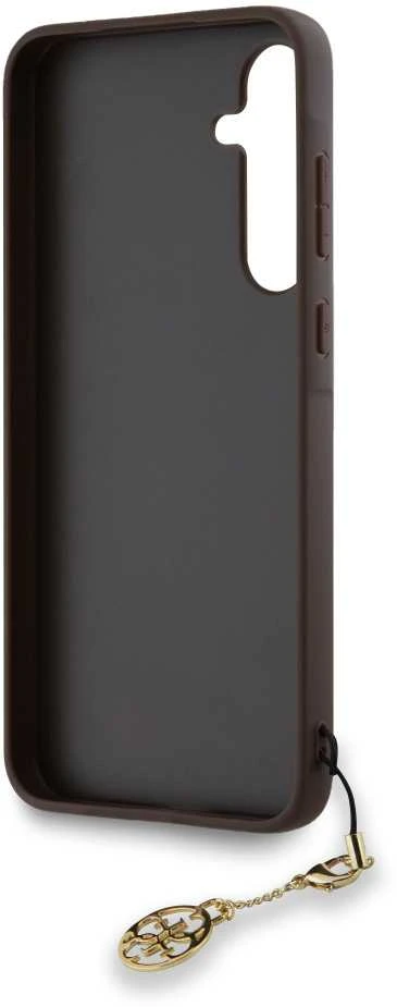 Samsung Galaxy A35 5G Guess dėklas 4G Charms Collection (GUHCSA35GF4GBR) rudos spalvos