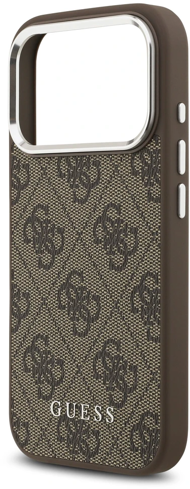 Guess 4G MagSafe dėklas skirtas Apple iPhone 17 Pro rudos spalvos