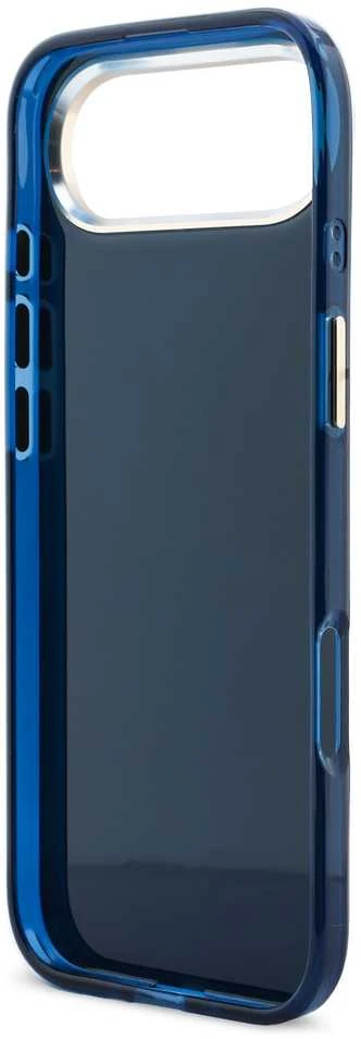 Guess IML 4G Script Metal Logo dėklas skirtas iPhone Air Mėlyna