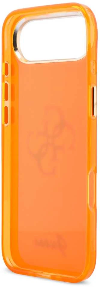 Guess IML 4G Script Metal Logo dėklas skirtas iPhone Air Oranžinis