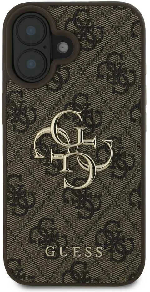 Guess 4G Big Logo Apple iPhone 16 – dėklas telefonui rudos spalvos