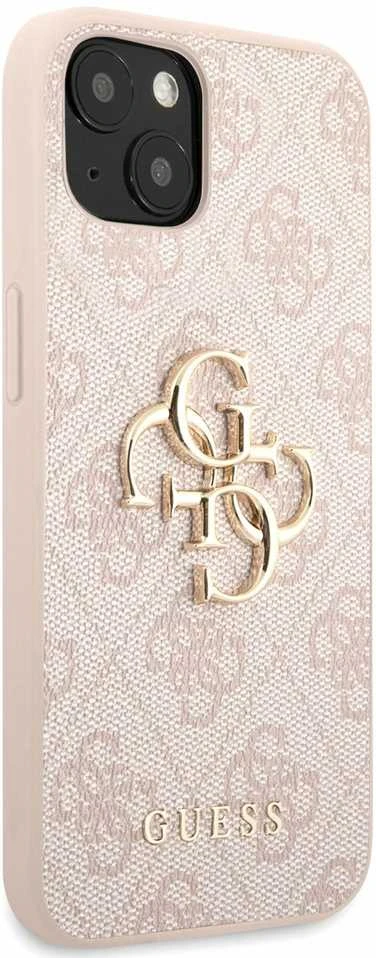 Apple iPhone 13 6,1″ Guess dėklas 4G Big Metal Logo GUHCP13M4GMGPI rožinės spalvos