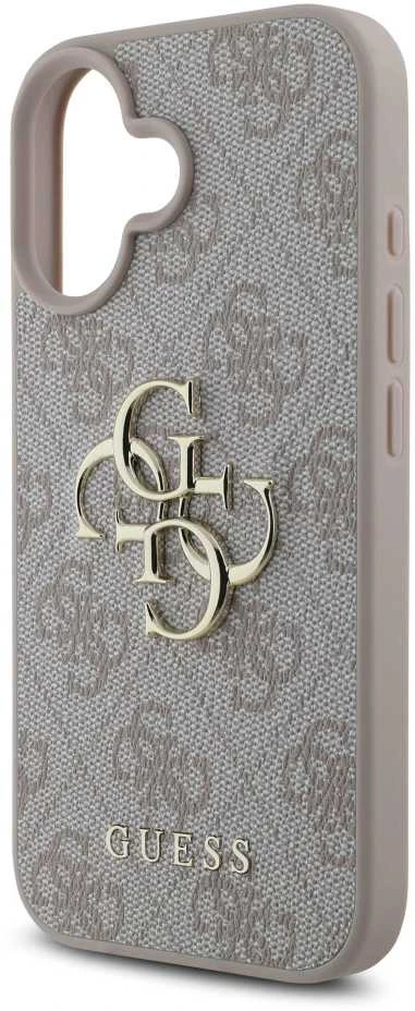 Guess 4G Big Logo Apple iPhone 16 – dėklas telefonui rožinės spalvos