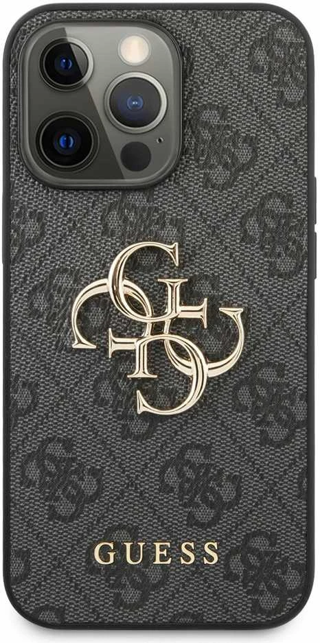Apple iPhone 13 Pro Max 6,7″ Guess dėklas 4G Big Metal Logo GUHCP13X4GMGGR pilkas