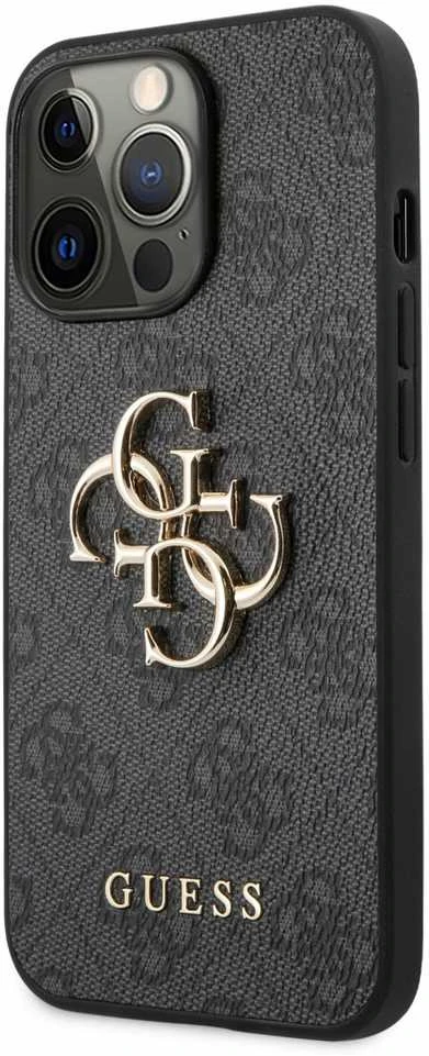Apple iPhone 13 Pro Max 6,7″ Guess dėklas 4G Big Metal Logo GUHCP13X4GMGGR pilkas