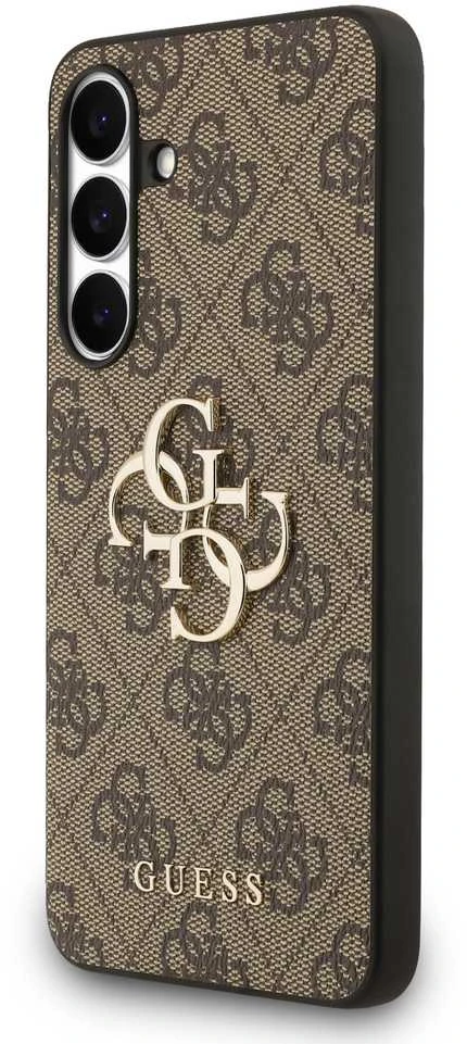 Guess Big 4G Classic Logo dėklas skirtas Samsung Galaxy S25 FE rudos spalvos